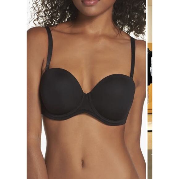 Wacoal Red Carpet Strapless Bra With Straps Black 36C NWT $76 - Picture 1 of 10